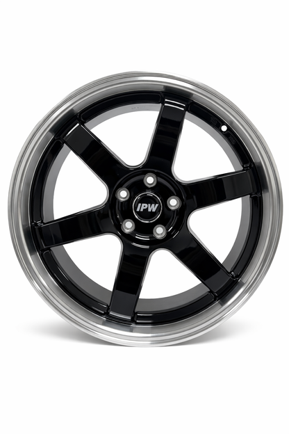 E500 Black Machined Lip 19x8.5 ET30 5x112 - Square Set (4 Wheels)