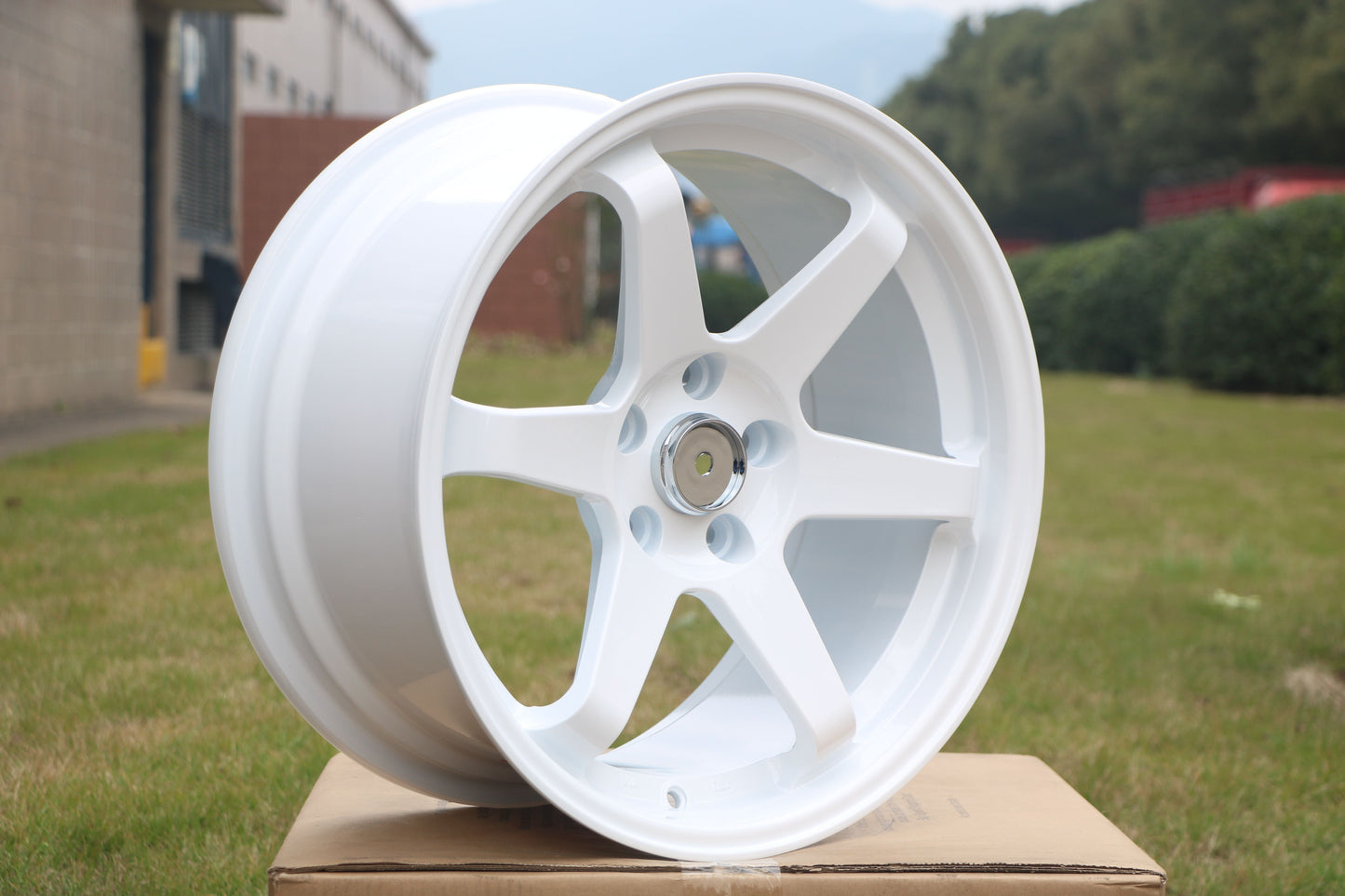 E500 White 15x7.0 ET30 4.100 - Square Set (4 Wheels)