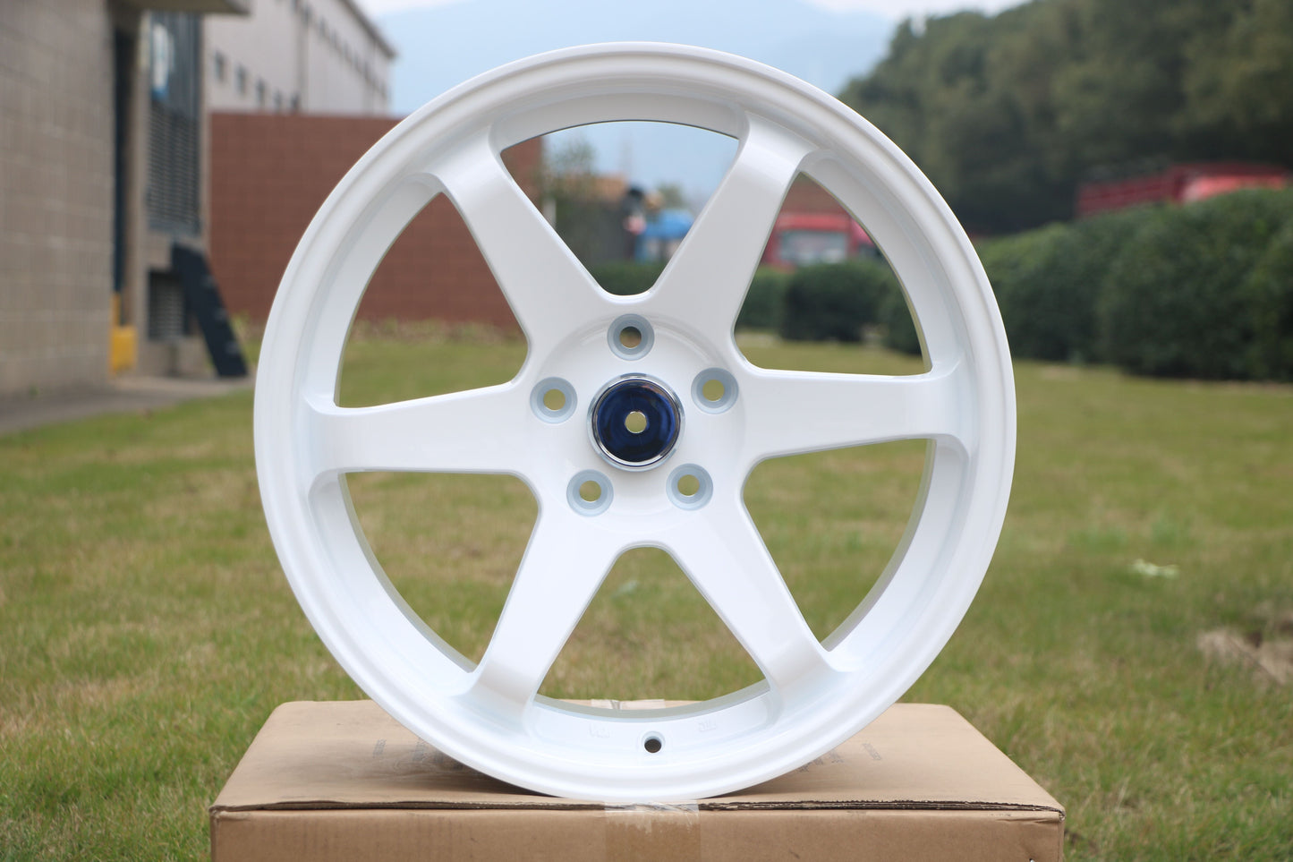 E500 White 15x7.0 ET30 4.100 - Square Set (4 Wheels)