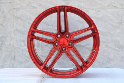 E522 Red 20in Staggered Set 9.0 ET35 / 10.0 ET35 5.114 (4 Wheels)