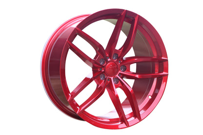 E524 Red 19x9.5 ET35 5.114 - Square Set (4 Wheels)