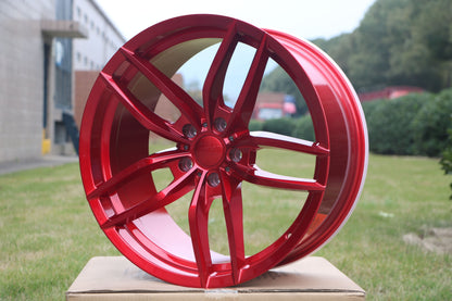 E524 Red 20x8.5 ET35 5.114 - Square Set (4 Wheels)