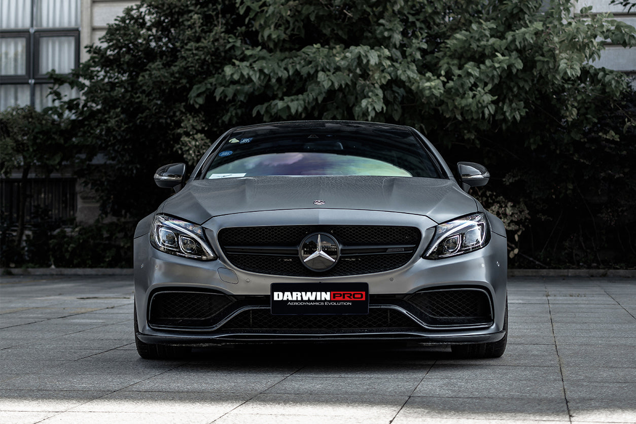 2015-2021 Mercedes Benz W205 C63/S AMG Coupe BKSS Style Carbon Fiber Front Lip - DarwinPRO Aerodynamics