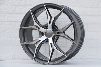 E531 Gunmetal Machined Face 19x9.5 ET35 5x114.3 - Square Set (4 Wheels)