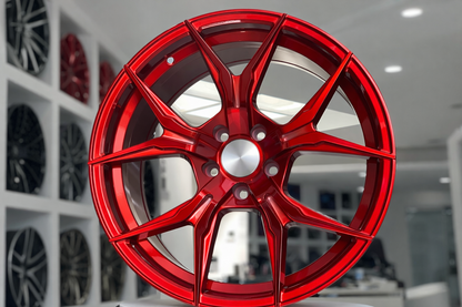 E531 Red 19x9.5 ET35 5.120 - Square Set (4 Wheels)