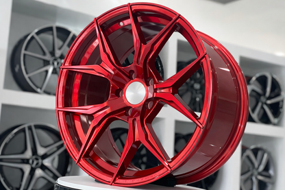 E531 Red 19x9.5 ET35 5.114 - Square Set (4 Wheels)
