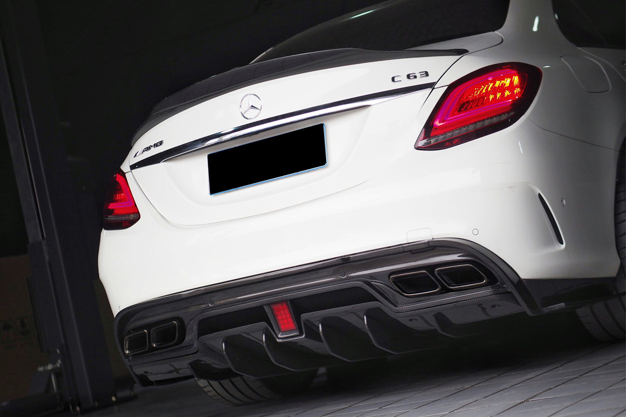 2015-2021 Mercedes Benz W205 C63/S AMG Sedan IMP Performance Carbon Fiber Rear Diffuser - DarwinPRO Aerodynamics