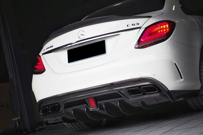 2015-2021 Mercedes Benz W205 C63/S AMG Sedan IMP Performance Carbon Fiber Rear Diffuser - DarwinPRO Aerodynamics
