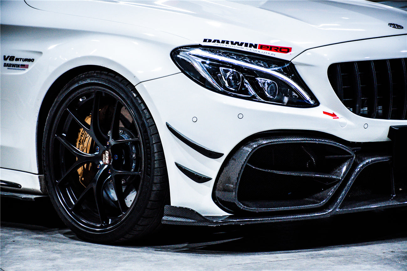 2015-2021 Mercedes Benz W205 C63/S AMG Coupe IMP Performance Partial Carbon Fiber Front Bumper - DarwinPRO Aerodynamics