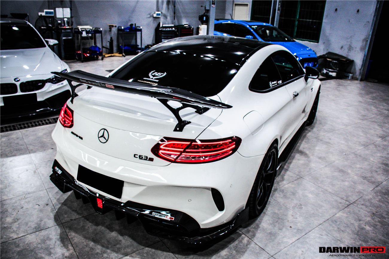 2015-2018 Mercedes Benz C-Class Coupe IMP Performance Partial Carbon Fiber Rear Bumper - DarwinPRO Aerodynamics