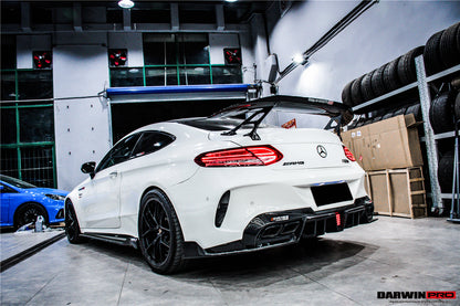 2015-2018 Mercedes Benz C-Class Coupe IMP Performance Partial Carbon Fiber Rear Bumper - DarwinPRO Aerodynamics