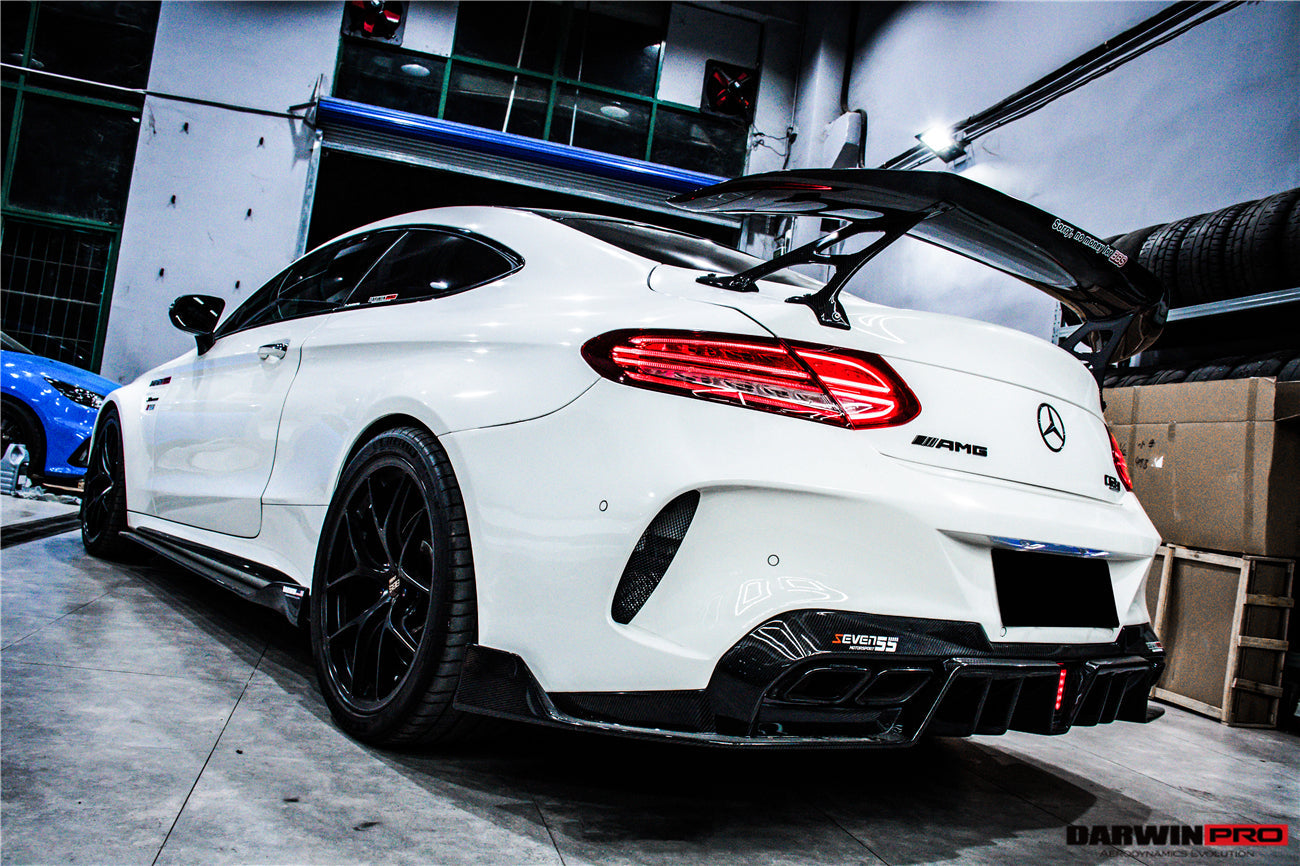 2015-2018 Mercedes Benz C-Class Coupe IMP Performance Partial Carbon Fiber Rear Bumper - DarwinPRO Aerodynamics
