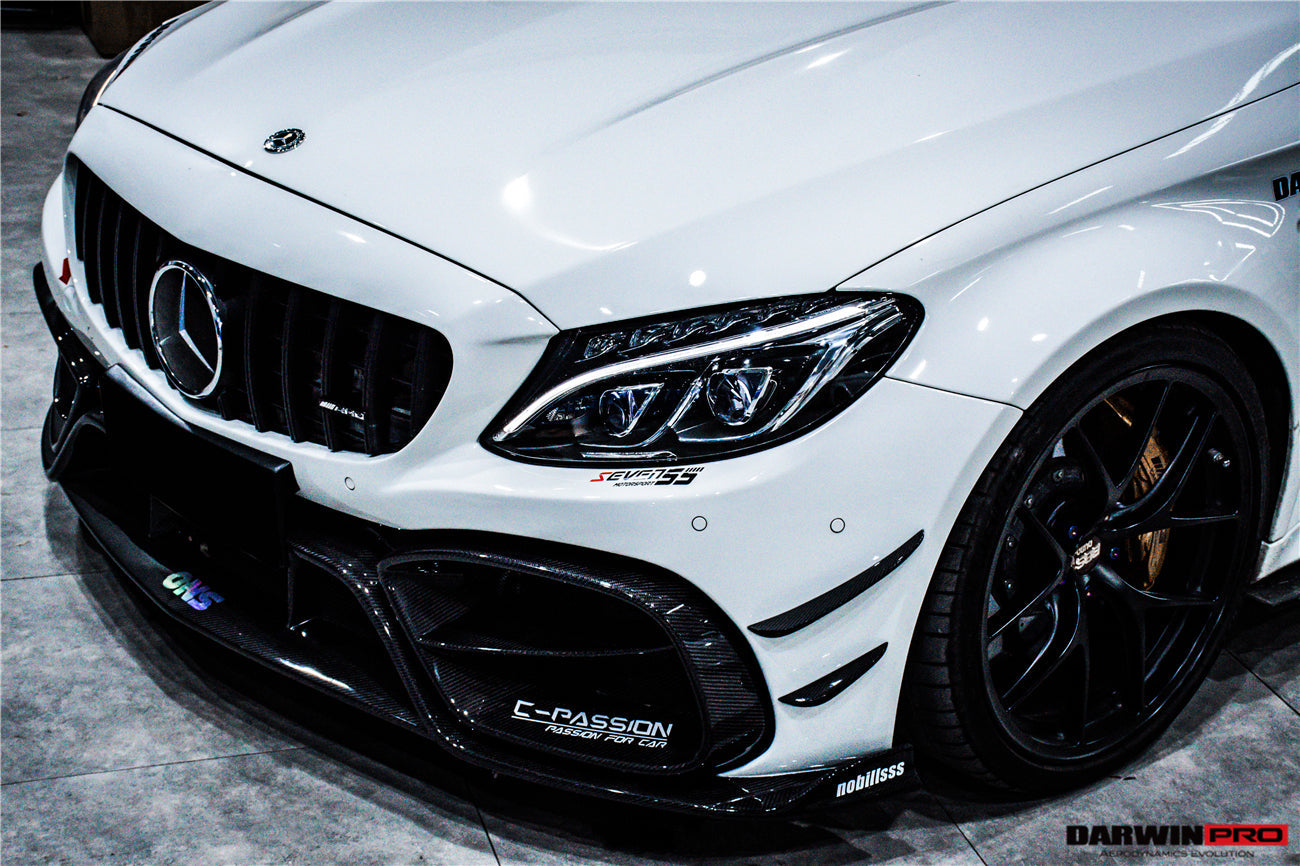 2015-2021 Mercedes Benz W205 C63/S AMG Coupe IMP Performance Partial Carbon Fiber Front Bumper - DarwinPRO Aerodynamics