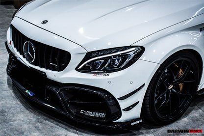 2015-2021 Mercedes Benz W205 C63/S AMG Coupe IMP Performance Partial Carbon Fiber Front Bumper - DarwinPRO Aerodynamics