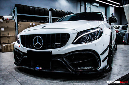 2015-2021 Mercedes Benz W205 C63/S AMG Coupe IMP Performance Partial Carbon Fiber Front Bumper - DarwinPRO Aerodynamics