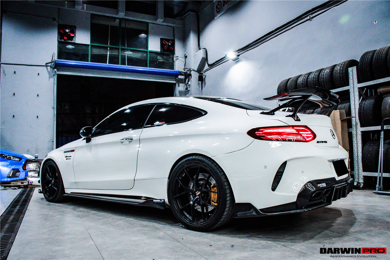 2015-2018 Mercedes Benz C-Class Coupe IMP Performance Partial Carbon Fiber Rear Bumper - DarwinPRO Aerodynamics