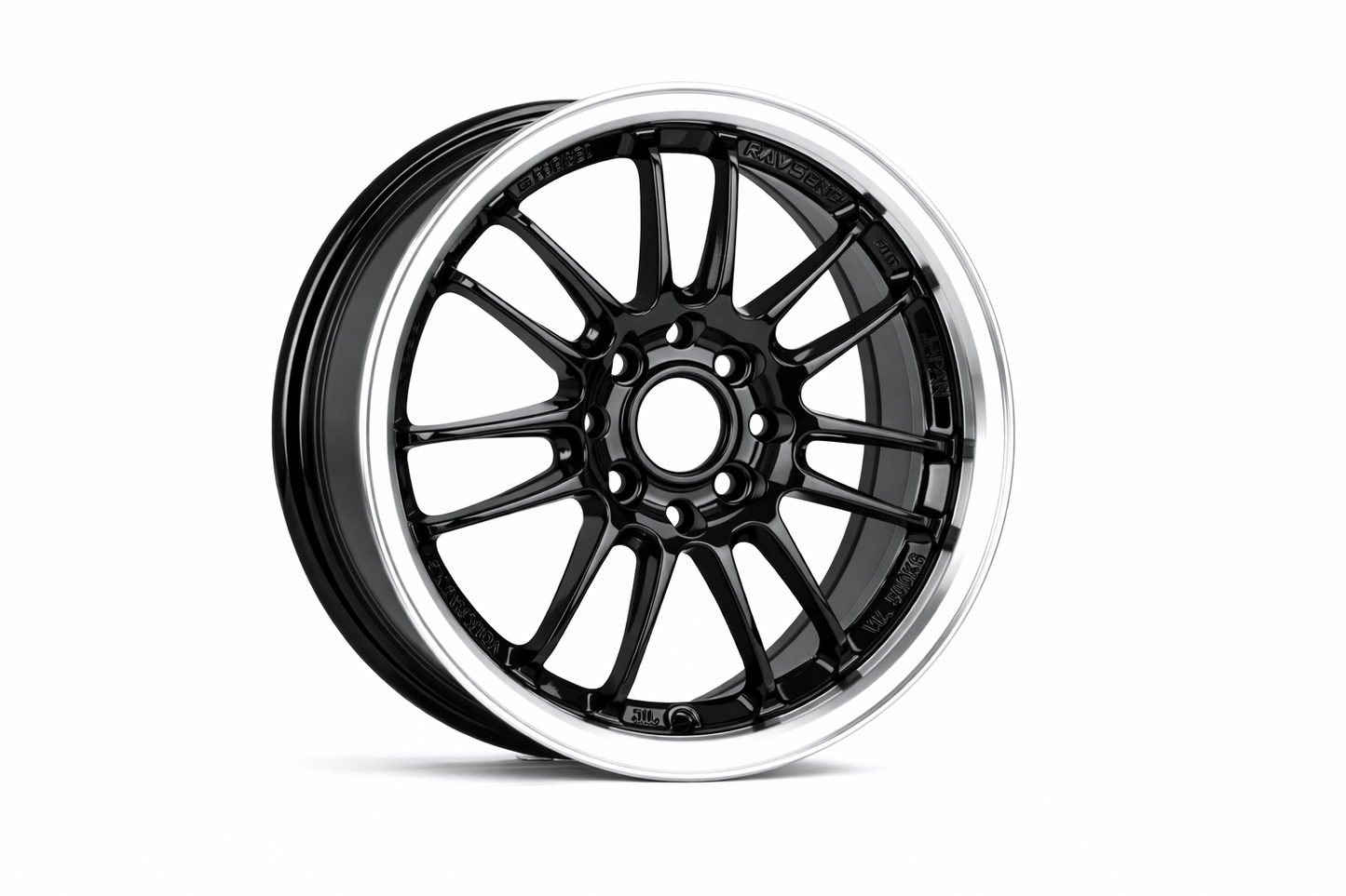 E560 Black Machined Lip 15x7.0 ET35 4.100.114 - Square Set (4 Wheels)