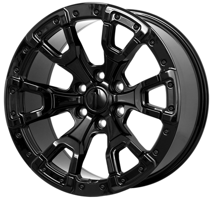 E565 Satin Black 20x9.0 ET20 6.139 - Square Set (4 Wheels)