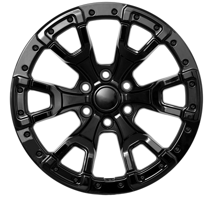 E565 Satin Black 20x9.0 ET20 6.139 - Square Set (4 Wheels)