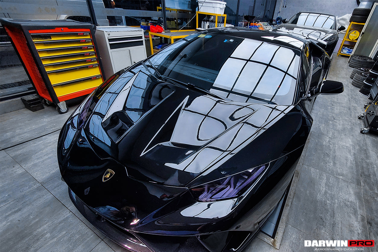 2015-2021 Lamborghini Huracan LP610/LP580/EVO BKSS Style Carbon Fiber Hood - DarwinPRO Aerodynamics