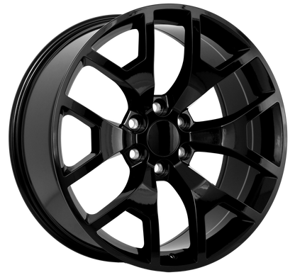 E579 Gloss Black 24x10.0 ET24 6.139 - Square Set (4 Wheels)