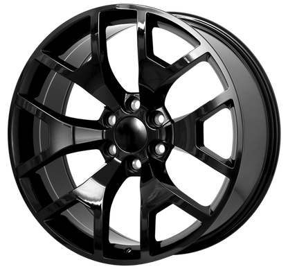 E579 Gloss Black 24x10.0 ET24 6.139 - Square Set (4 Wheels)