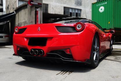 2010-2015 Ferrari 458 Coupe/Spyder AV Style Carbon Fiber Rear Diffuser - Carbonado