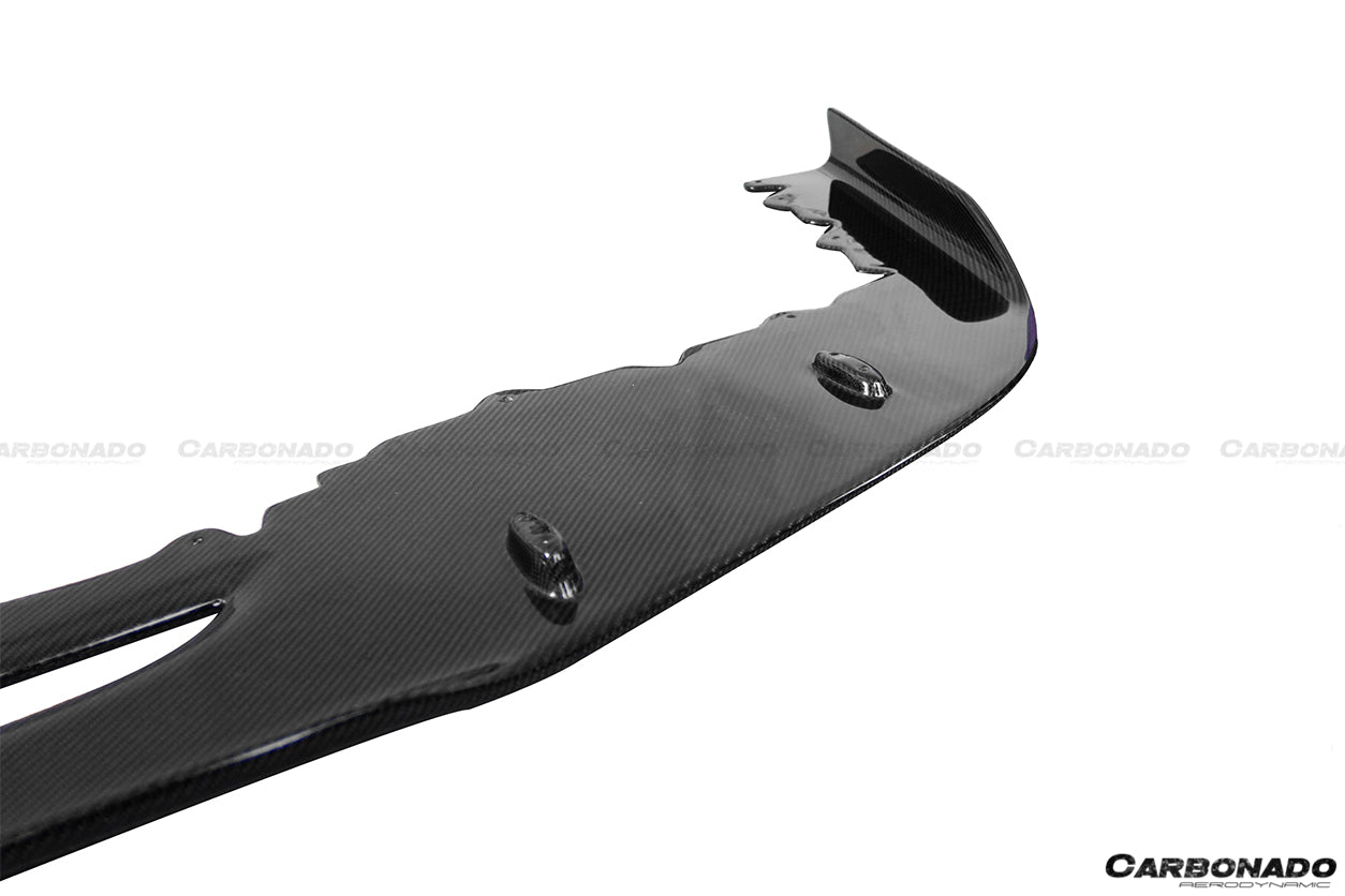 2010-2015 Ferrari 458 Coupe/Spyder AV Style Carbon Fiber Front Lip - Carbonado