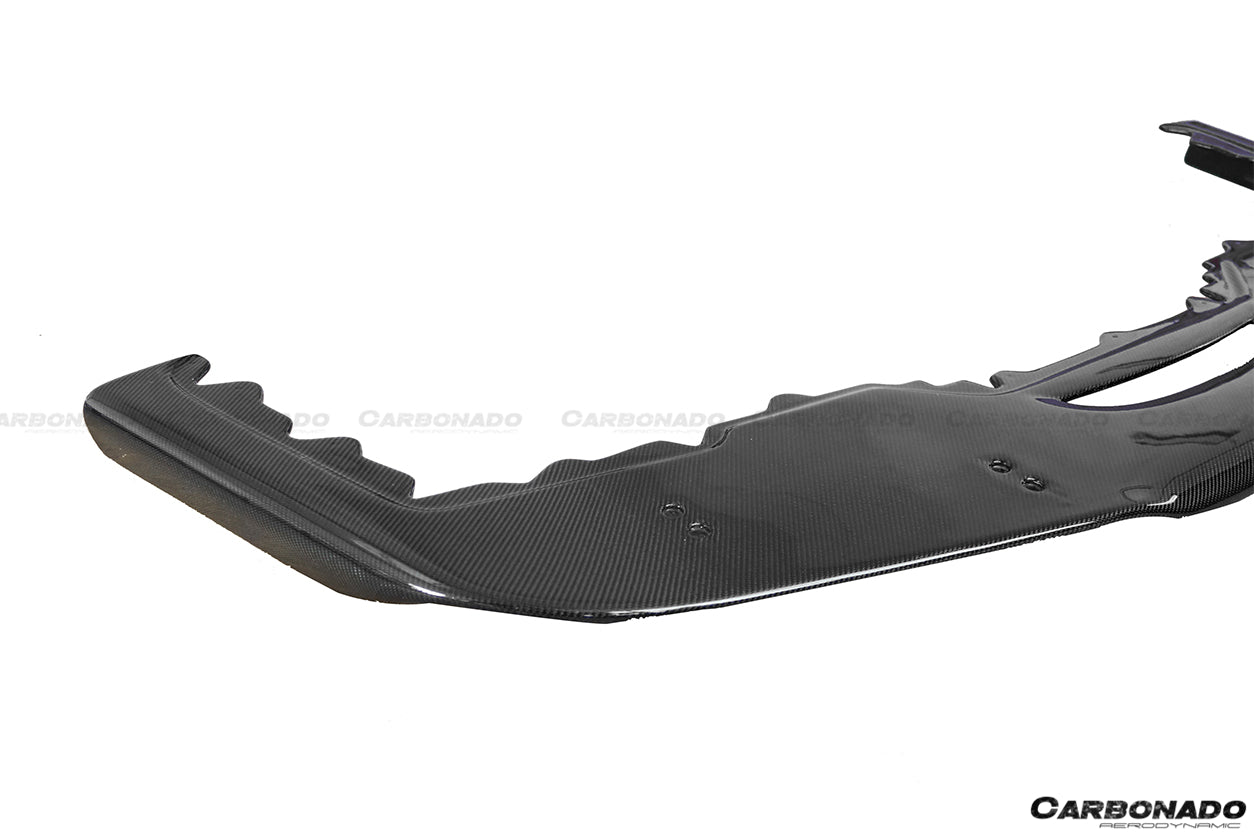 2010-2015 Ferrari 458 Coupe/Spyder AV Style Carbon Fiber Front Lip - Carbonado