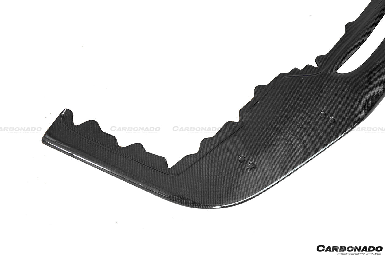 2010-2015 Ferrari 458 Coupe/Spyder AV Style Carbon Fiber Front Lip - Carbonado