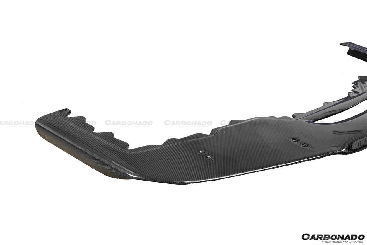 2010-2015 Ferrari 458 Coupe/Spyder AV Style Carbon Fiber Front Lip - Carbonado