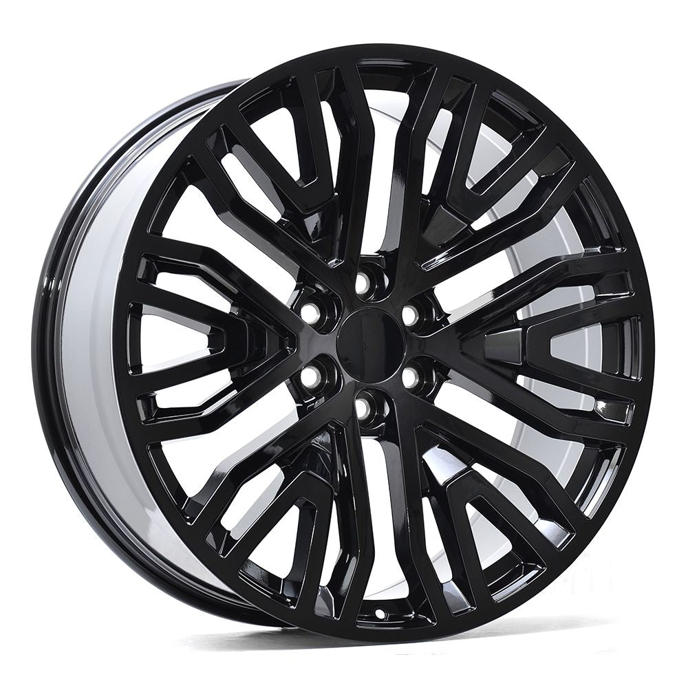 E580 Gloss Black 22x9.0 ET28 6.139 - Square Set (4 Wheels)