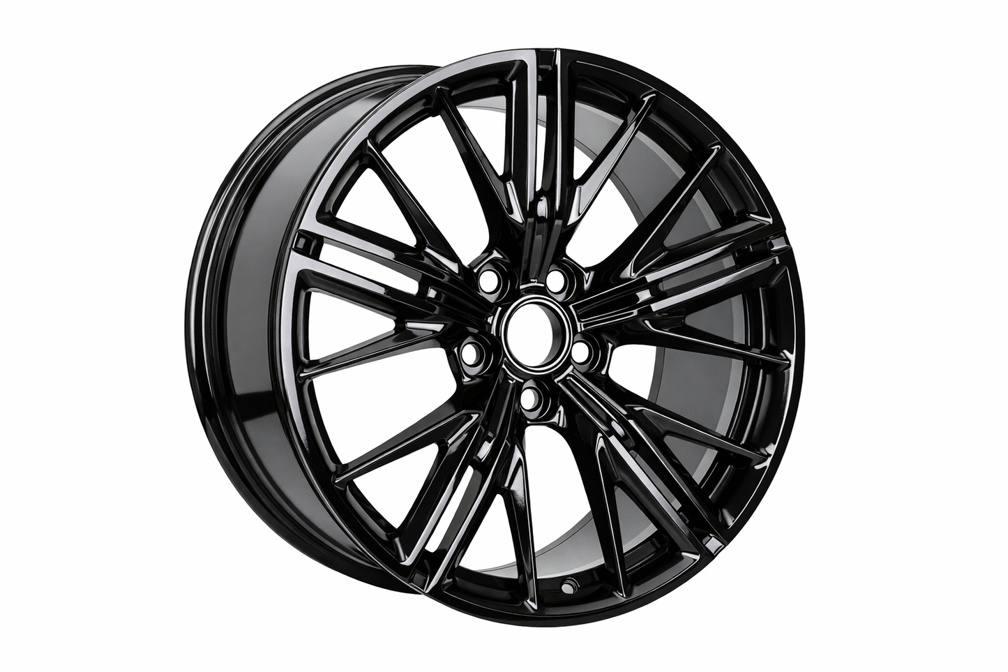 E596 Gloss Black 20in Staggered Set 10.0 ET23 / 11.0 ET43 5.120 (4 Wheels)