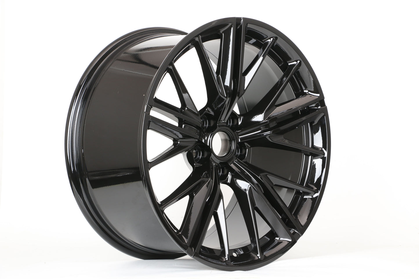 E596 Gloss Black 20in Staggered Set 10.0 ET23 / 11.0 ET43 5.120 (4 Wheels)