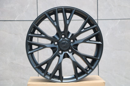 E591 Satin Black 20x10.0 ET79 5.120 - Square Set (4 Wheels)