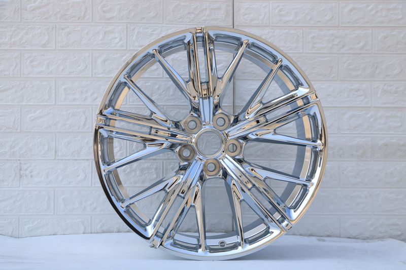 E596 Chrome 20x10 ET23 / 20x11 ET43 5x120 — Staggered Set of 4