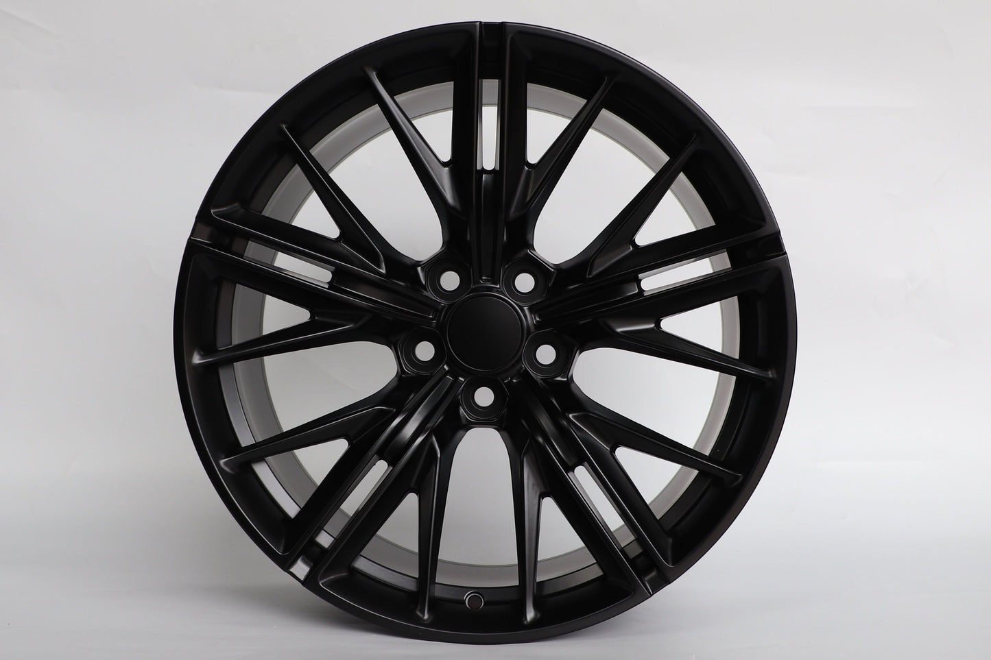 E596 Satin Black 20x11 ET43 5x120 – (Square Set of 4)