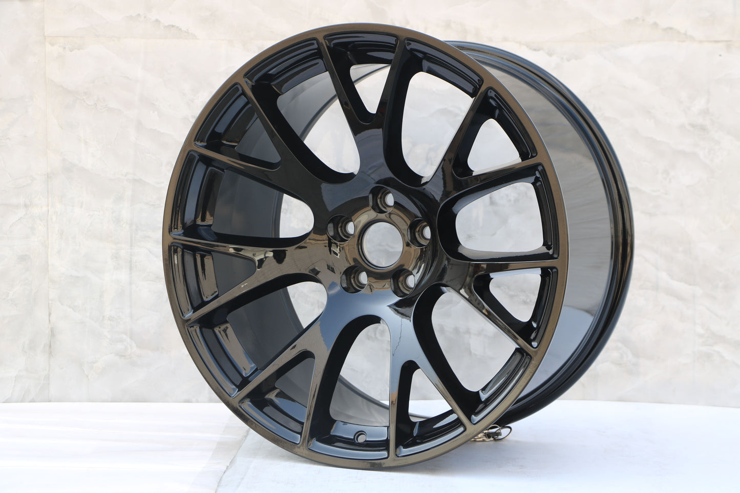 E598 Gloss Black 24x10.0 ET25 5.127 - Square Set (4 Wheels)