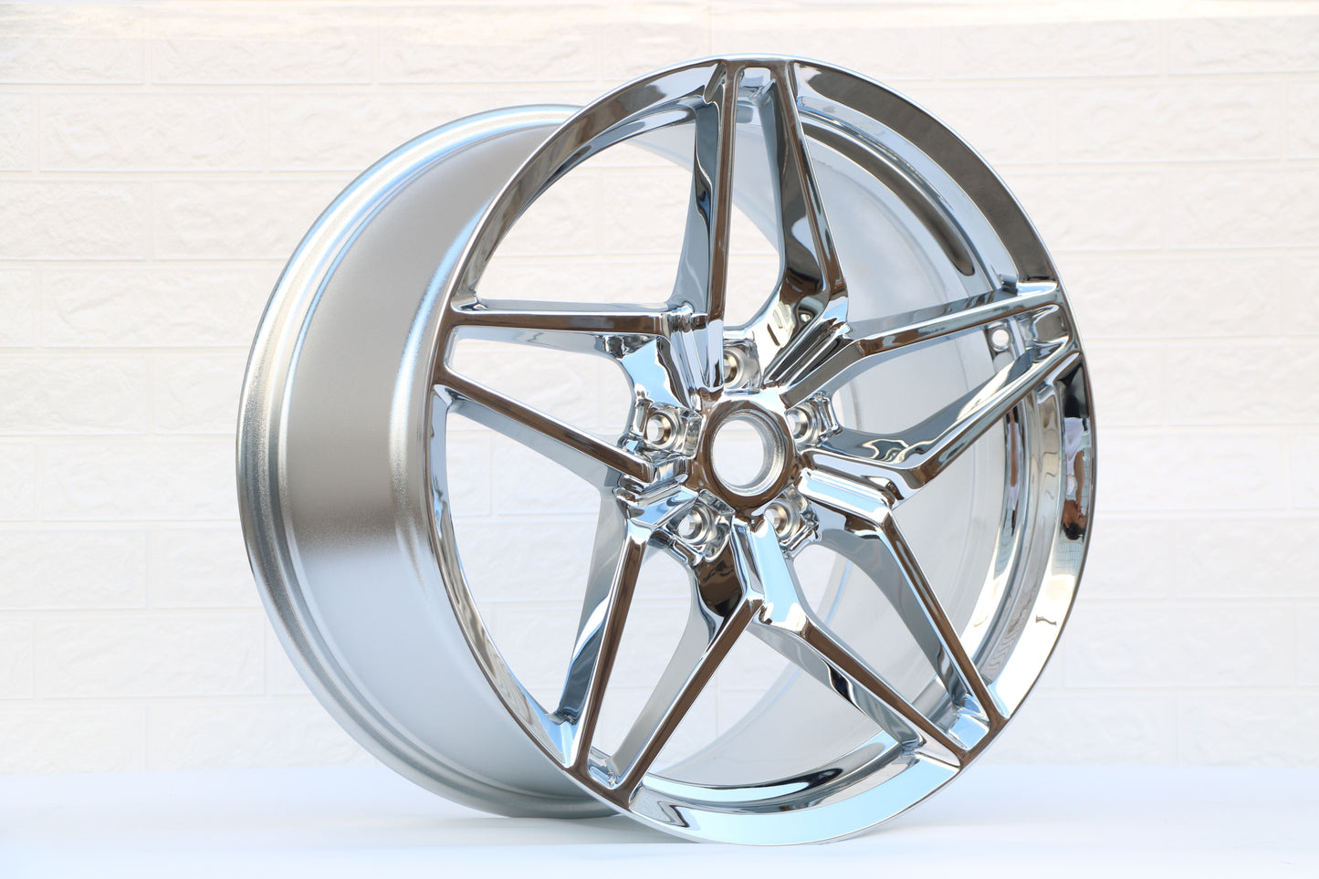 E599 Chrome 19x9.5 ET50 5.120 - Square Set (4 Wheels)