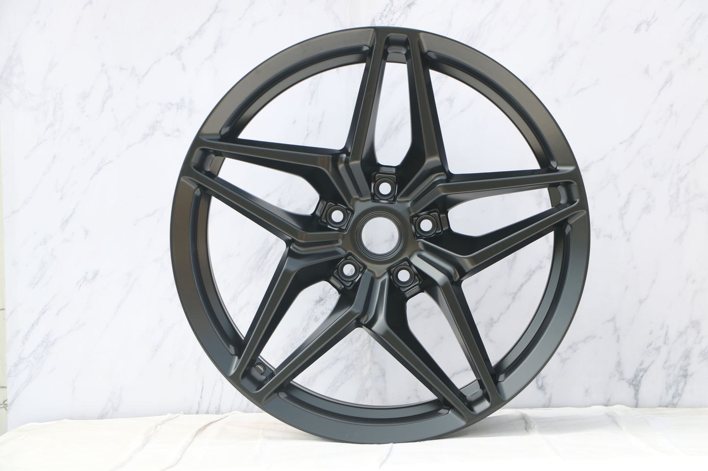 E599 Satin Black 19x9.5 ET50 5.120 - Square Set (4 Wheels)