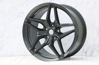 E599 Satin Black 20x11.0 ET73 5.120 - Square Set (4 Wheels)