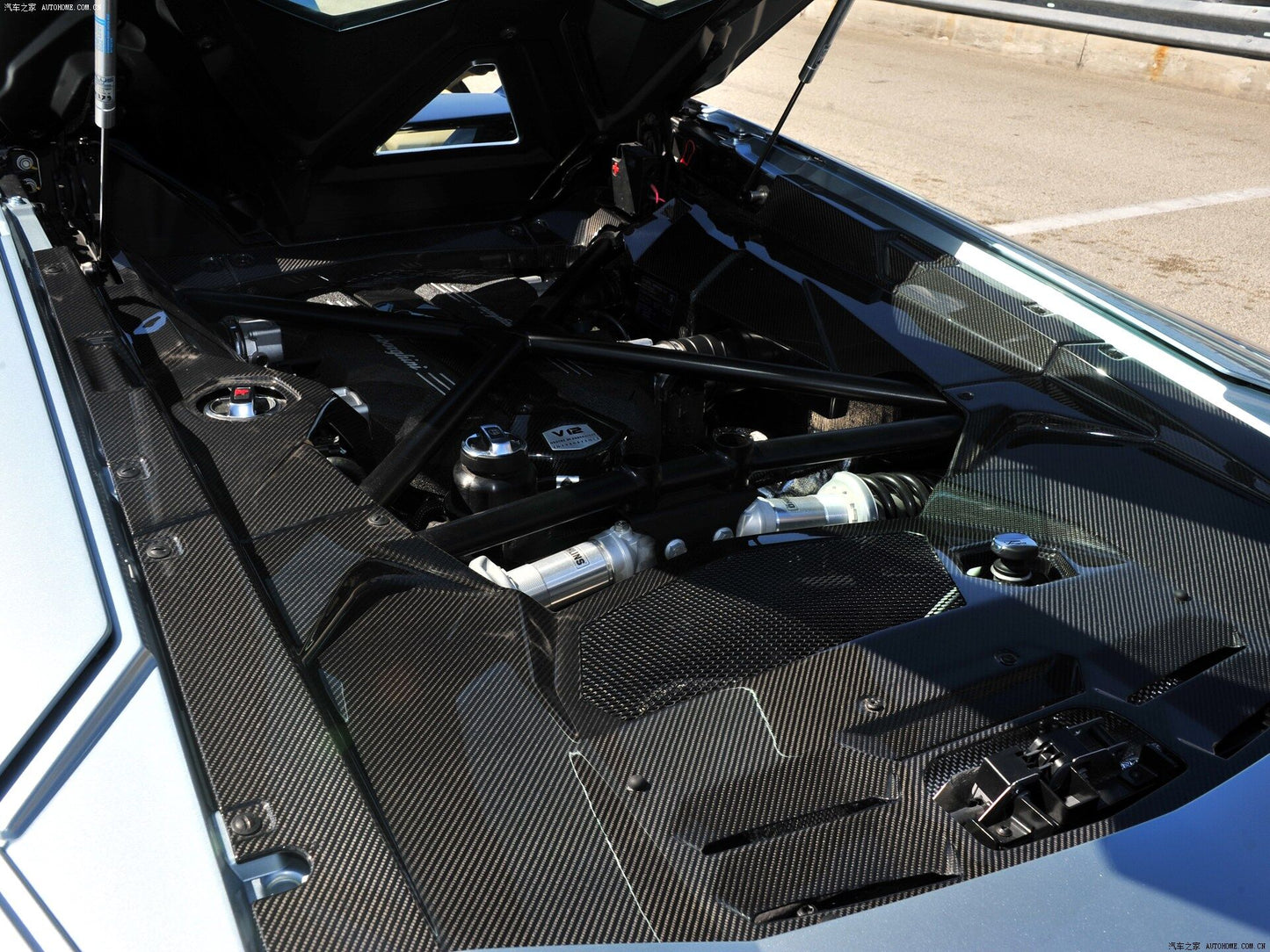 2011-2016 Lamborghini Aventador LP700 Coupe Carbon Fiber Engine Bay side Panels Land R Covers Repalcement