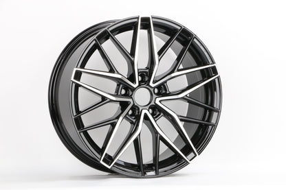 E1513 Black Machined Face 18x8 ET35 5x112 – (Square Set of 4)