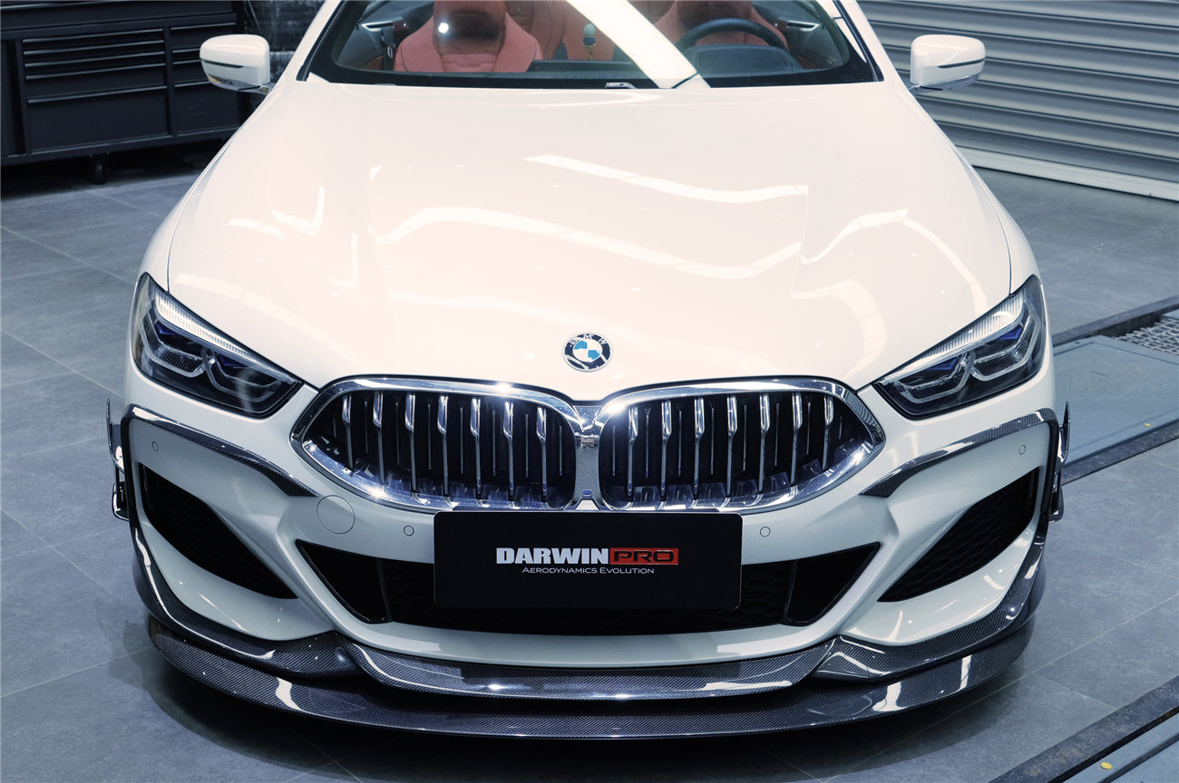 2018-2022 BMW 8 Series G14 Convertible/G15 Coupe/G16 4DR-Gran Coupe 840/850 IMP Performance Carbon Fiber Front Bumper Canards - DarwinPRO Aerodynamics