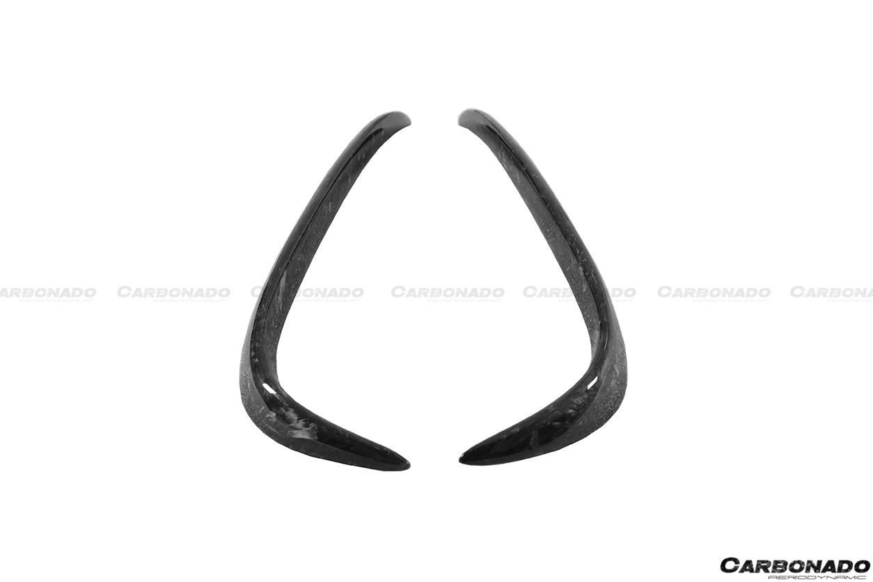 2016-2021 Tesla X SUV RZS Style Carbon Fiber Rear Bumper Canards - Carbonado