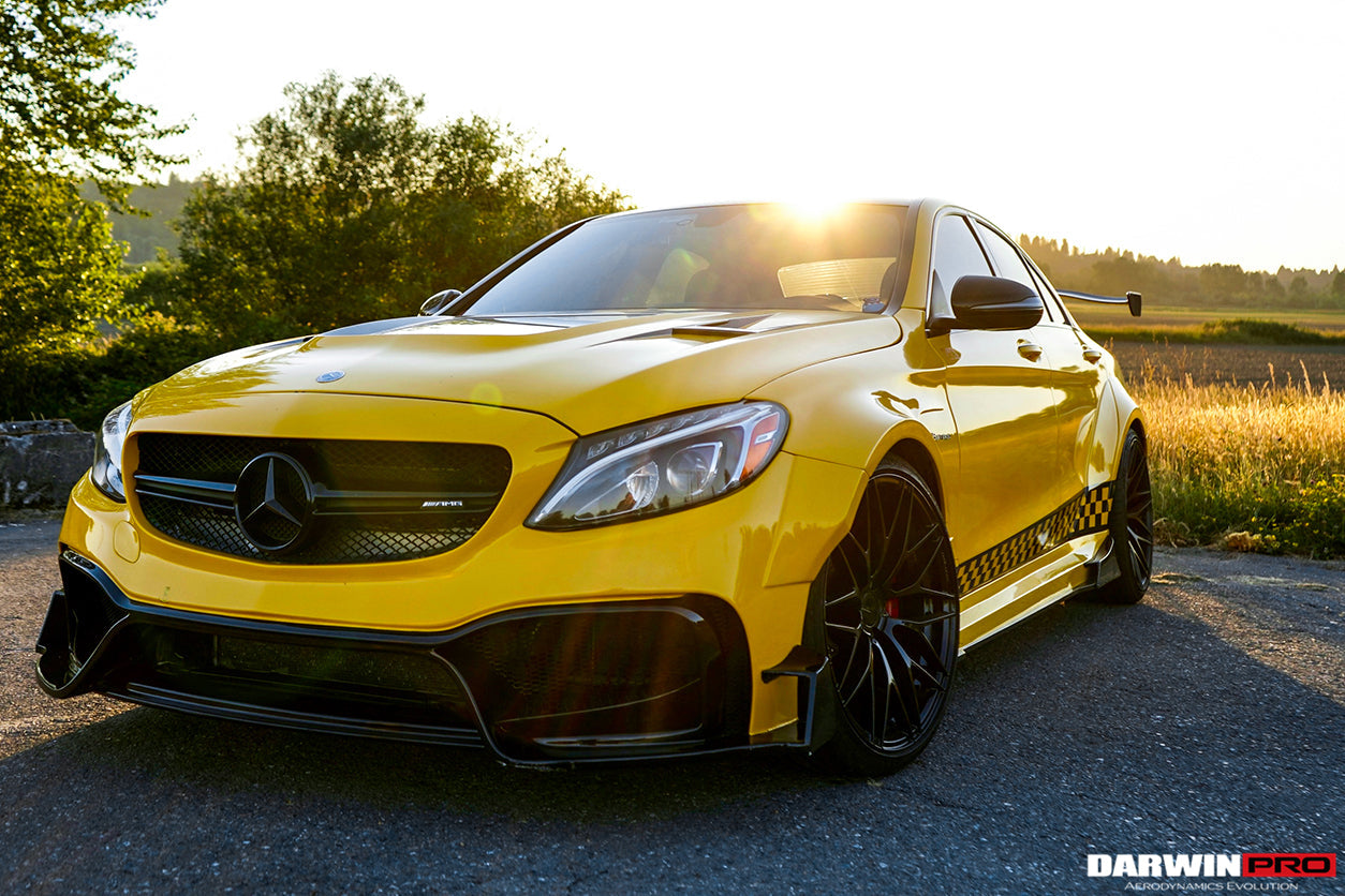 2015-2018 Mercedes Benz W205 C63/S AMG Sedan IMP Performance Partial Carbon Fiber Full Body Kit - DarwinPRO Aerodynamics