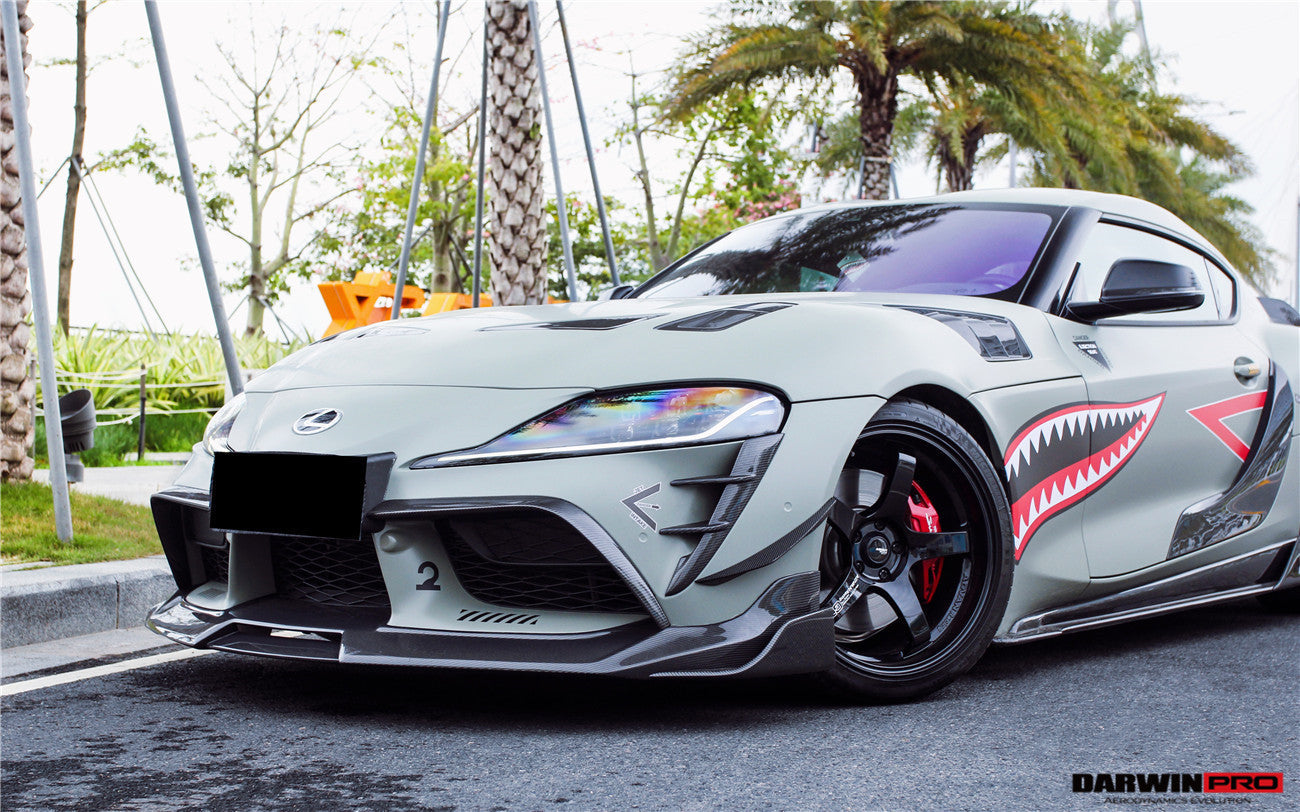 2019-UP Toyota GR Supra (J29/DB) A90 A91 BKSS Style Carbon Fiber Front Canards - DarwinPRO Aerodynamics