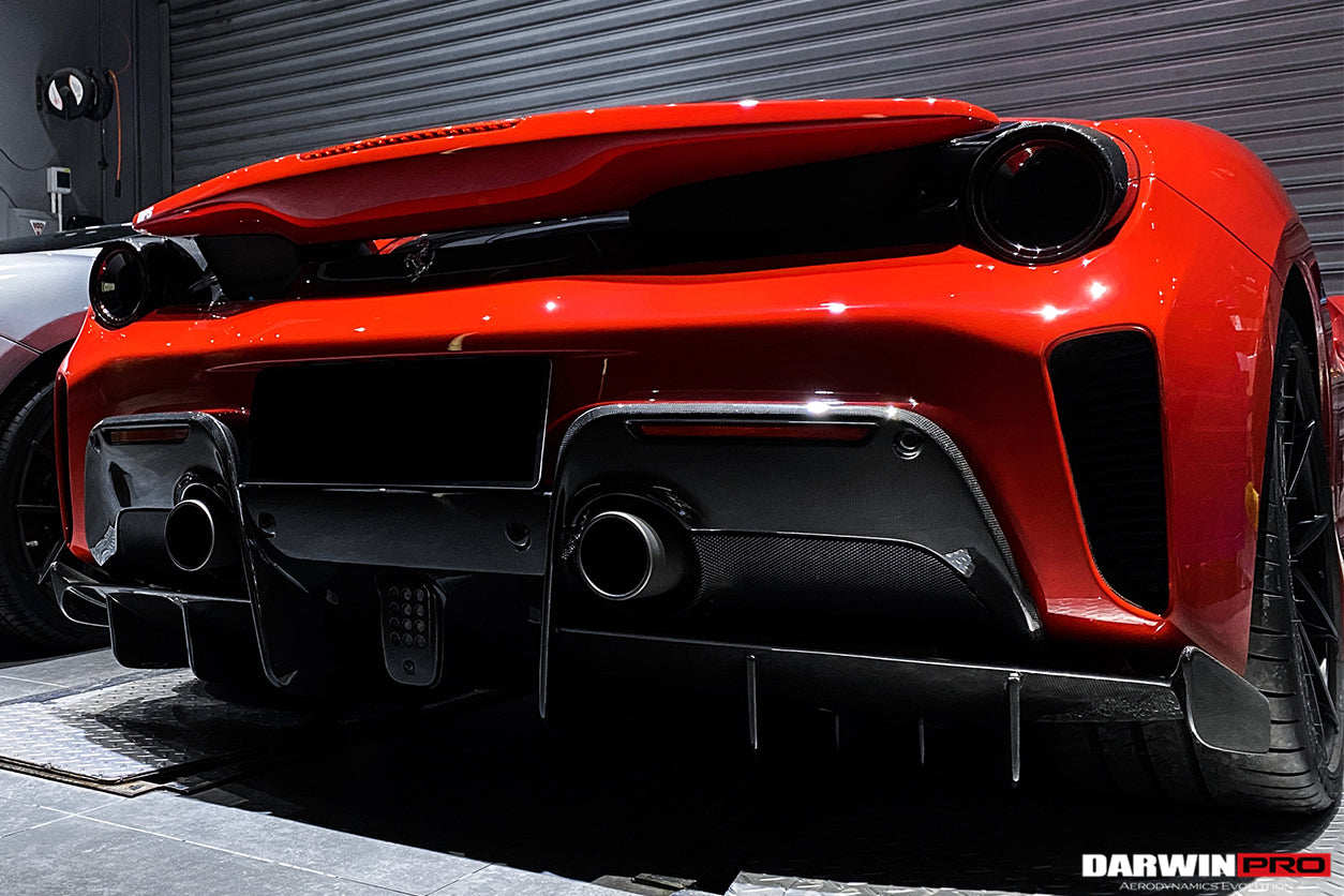 2018-2022 Ferrari 488 Pista Rear Bumper  (Not including Diffuser) - DarwinPRO Aerodynamics