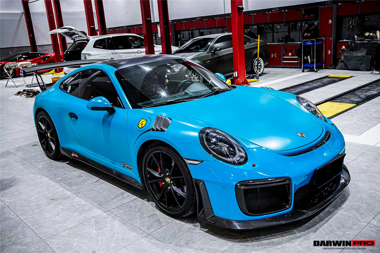 2016-2019 Porsche 911 991.2 Carrera /Targa 4/4S GT2RS Style Partial Carbon Fiber Front Bumper - DarwinPRO Aerodynamics