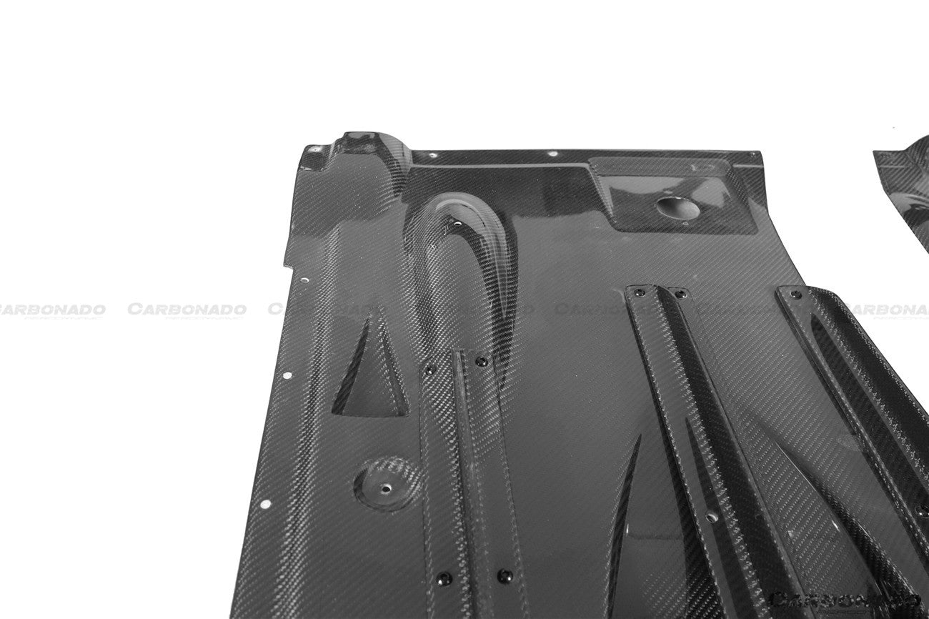 2008-2022 Nissan GTR R35 CBA/DBA/EBA TS Style Rear Bumper w/ Diffuser & Fins - Carbonado